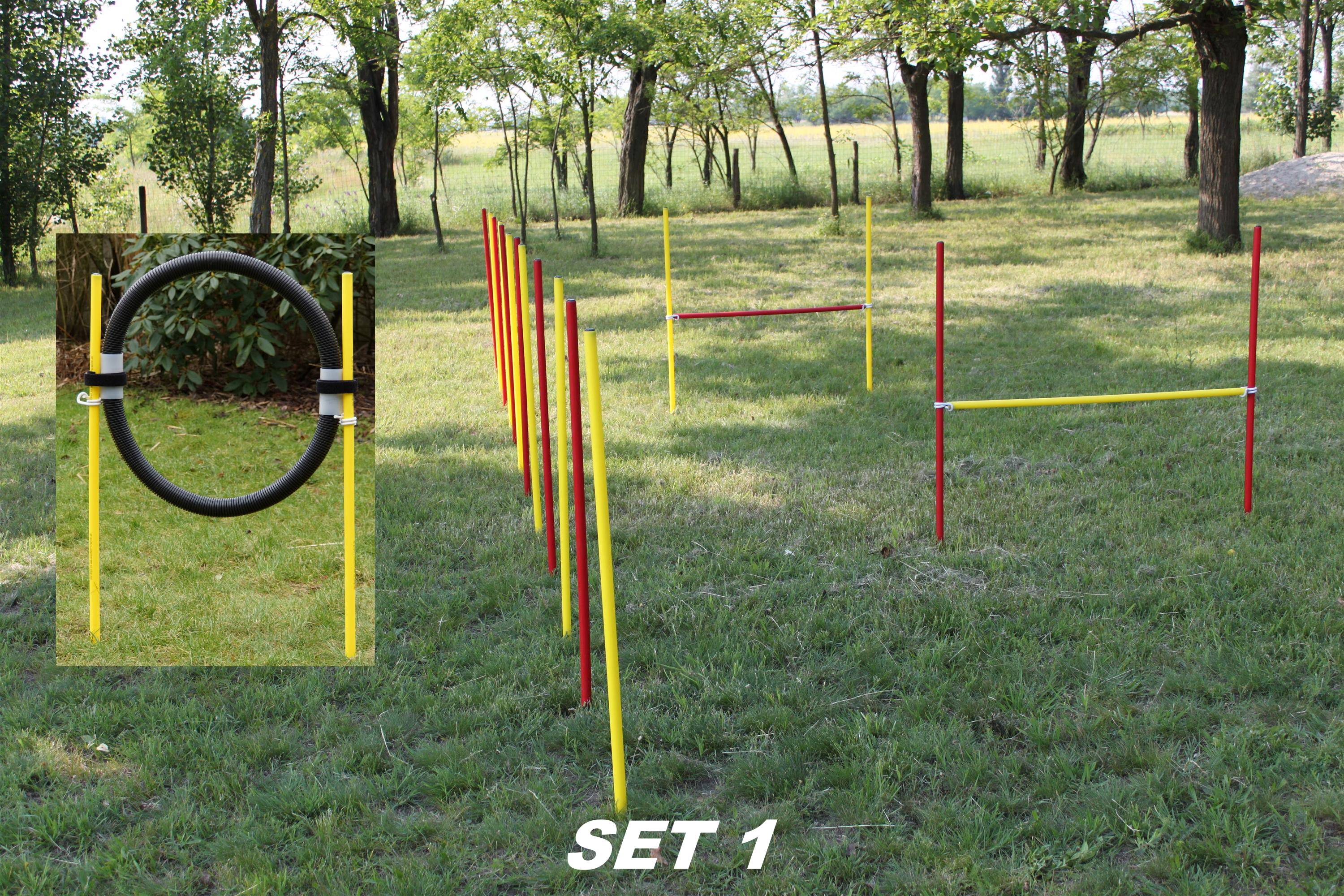 AGILITY-COMBI-SET ! 2 X HÜRDEN / 1 X SLALOM / 1 x RING
